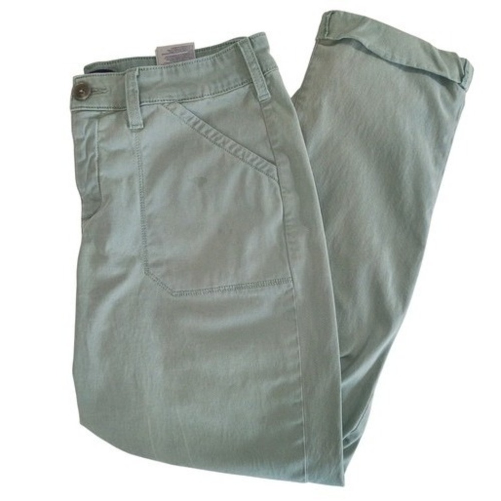 NYDJ Reese Relaxed Chino Sage Green Lift Tuck Pants Womens Size‎ 10 Utility - Picture 2 of 13